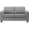 Dvosjed Sofa In Grau - svijetlo siva/crna, MODERN, drvni materijal/drvo (164/80/90cm) - Based