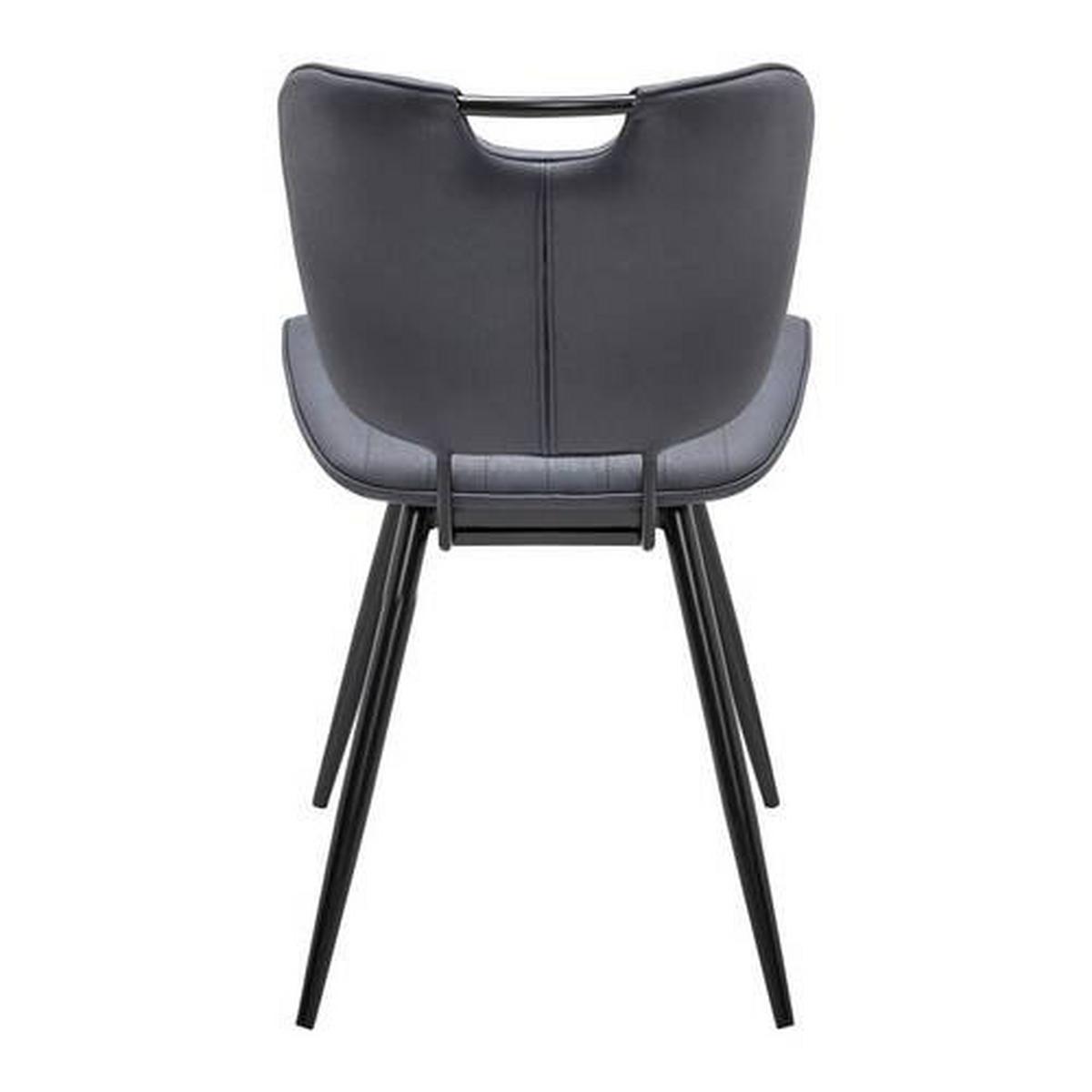 KRZESŁO HINA - czarny/szary, Modern, metal/drewno (46/84/57cm) - Bessagi Home