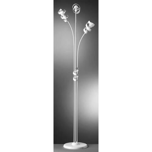 Stehleuchte Zoe Weiß max. 6 Watt - Weiß, Design, Metall (55/190cm)