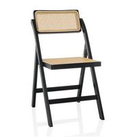 Zložljiv Stol Tudela Bamboo, Črna, Rjava - črna/rjava, Moderno, les (45,5/83,5/45cm) - Gardenson
