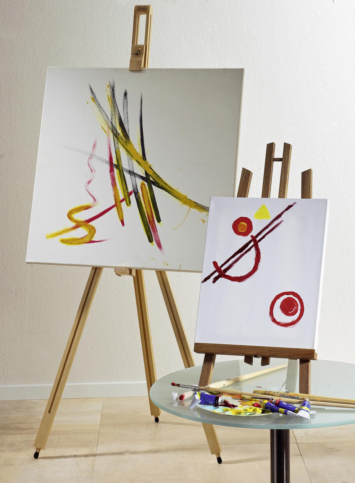 Slikarski Stalak Marta - smeđa, drvo (50cm) - Modern Living