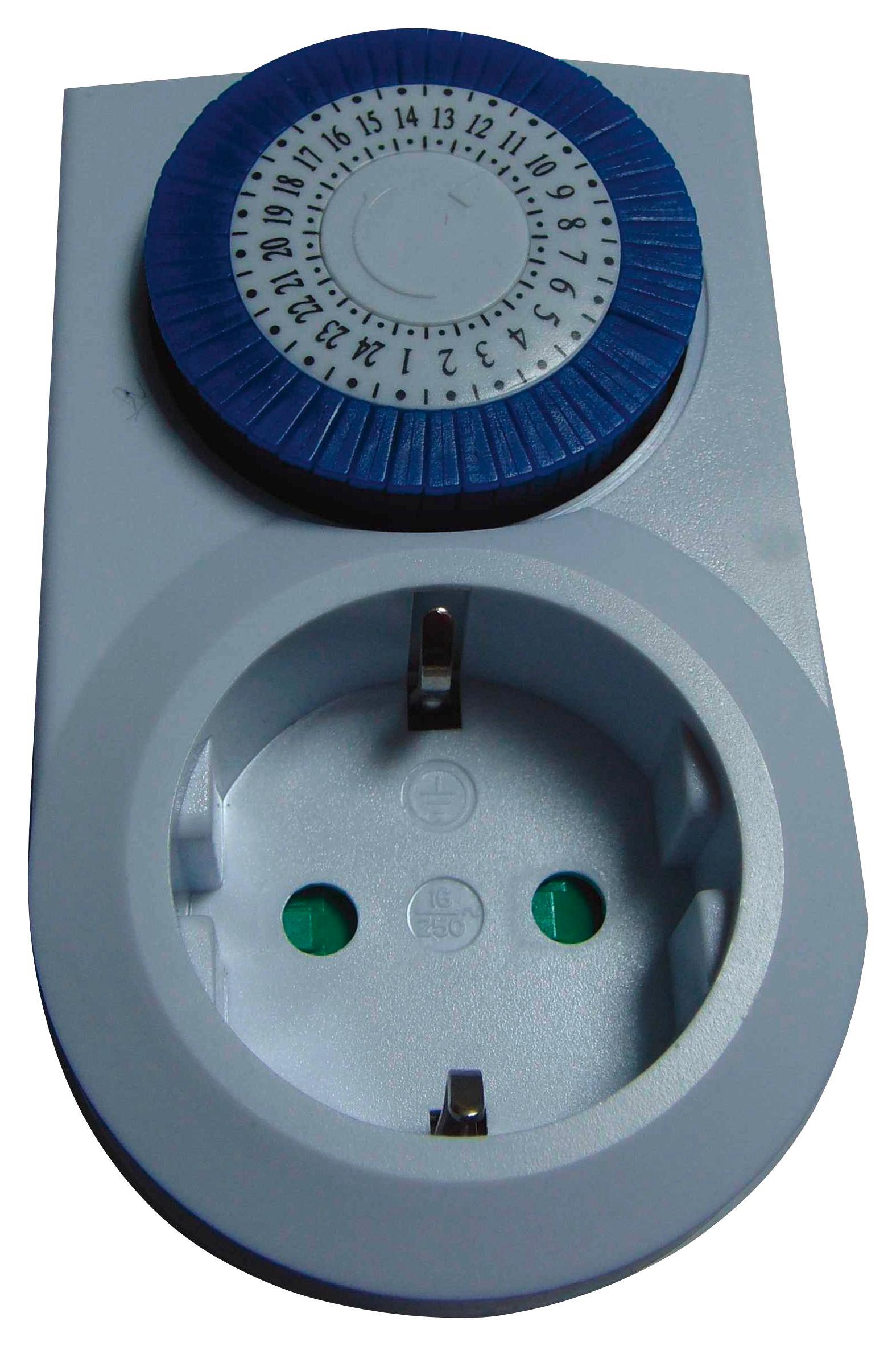 Zeitschalteruhr Tick - Weiß, Kunststoff/Metall (11,9/7,3cm)