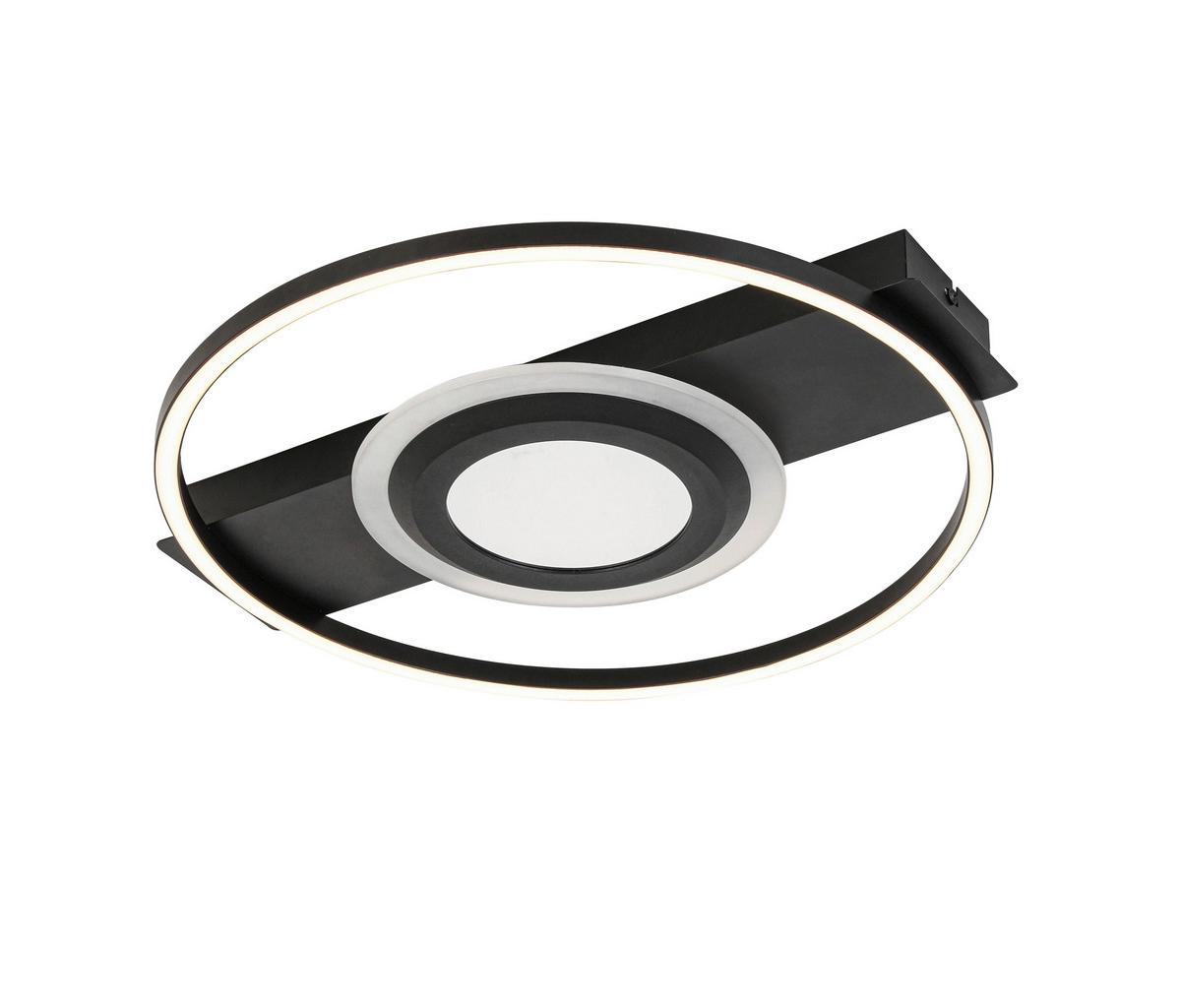 LAMPA SUFITOWA LED JESSY - czarny, Trend, tworzywo sztuczne/metal (42/40/6cm) - Novel