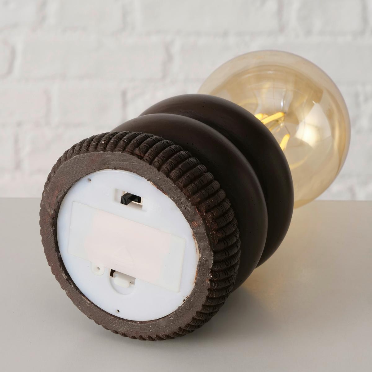 LED-Dekoleuchte Kulan Braun max. 0,03 Watt - Braun, Design, Glas/Stein (8,5/17,5cm) - Mömax