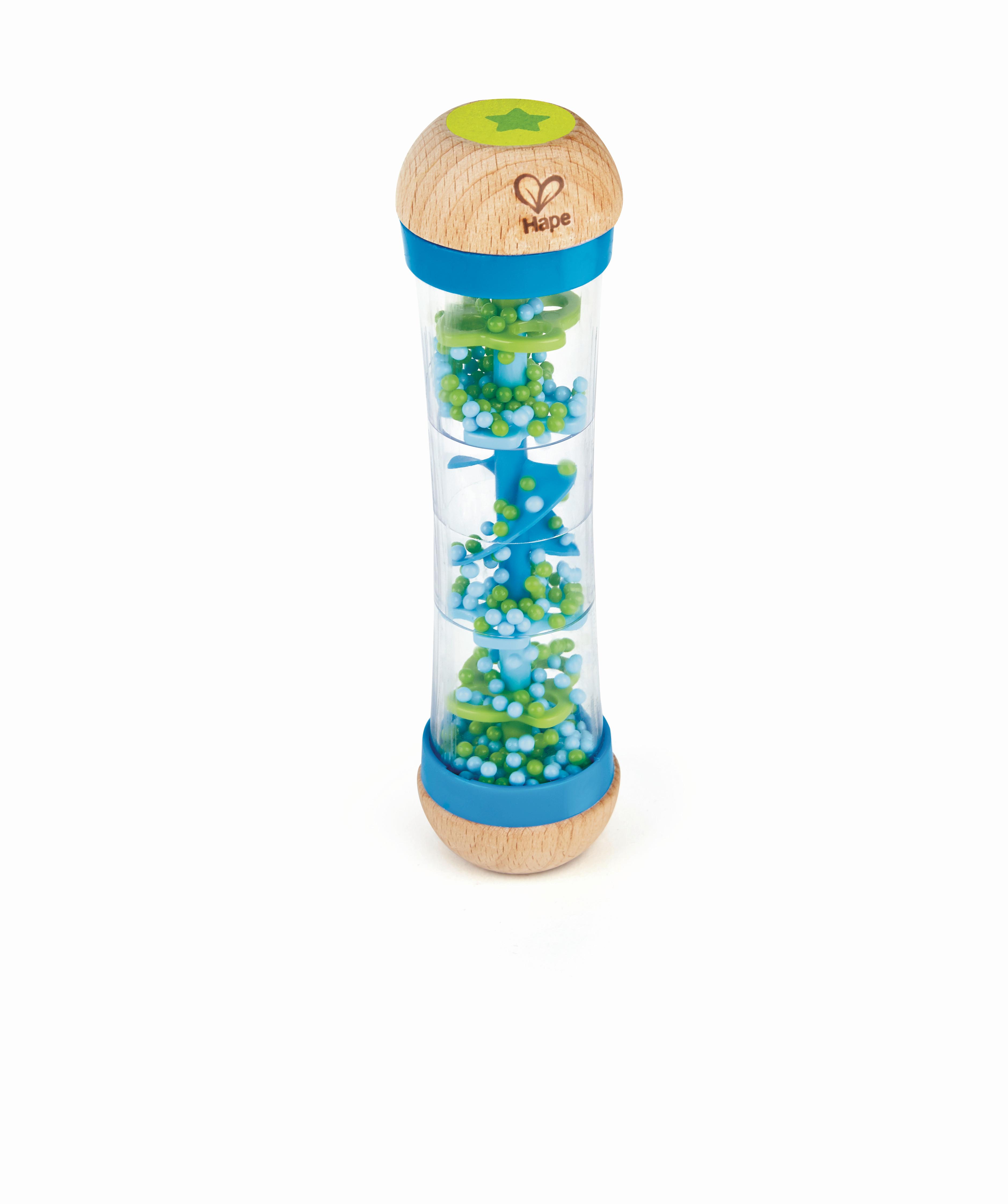 Csörgő Hape - kék, Basics, műanyag/faalapú anyag (5/20/5cm) - Hape