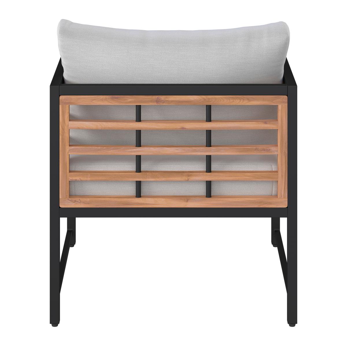 FOTEL TARASOWY ARGOS - Modern, metal/drewno (65/67,5/63,5cm) - Ambia Garden