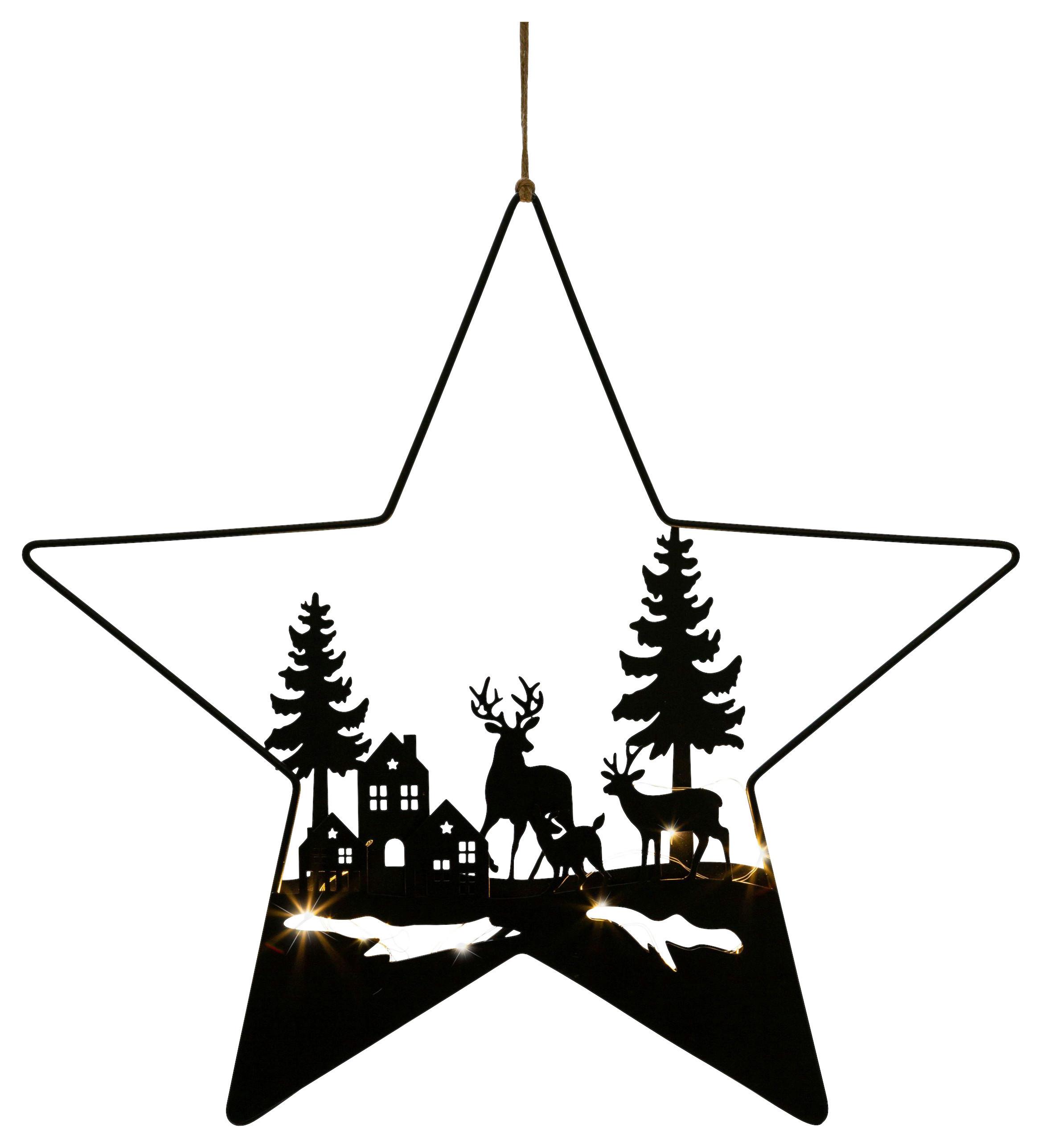 Decorațiune de agățat NEOLIA I -PAZ- - negru, Lifestyle, metal (40/40/1cm) - Modern Living