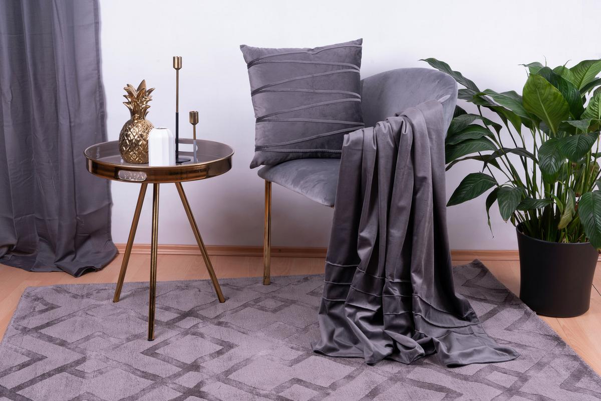 KUSCHELSET PAULINA 125 2ER-SET - Graphitfarben, Konventionell, Textil (130/170/1,7cm)