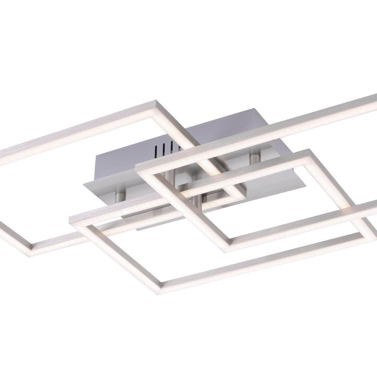 LED-Deckenleuchte Iven max. 31 Watt - Alufarben, Design, Kunststoff/Metall (54/33,5/7,5cm)
