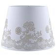 Leuchtenschirm Camilla in Weiß - Weiß, ROMANTIK / LANDHAUS, Textil/Metall (25-35/25cm) - MÖMAX modern living
