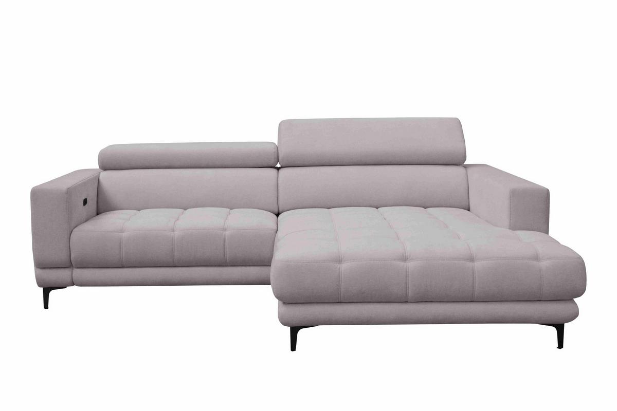 Sarokkanapé Aspen - szürke, Konventionell, faalapú anyag/textil (264/192cm)