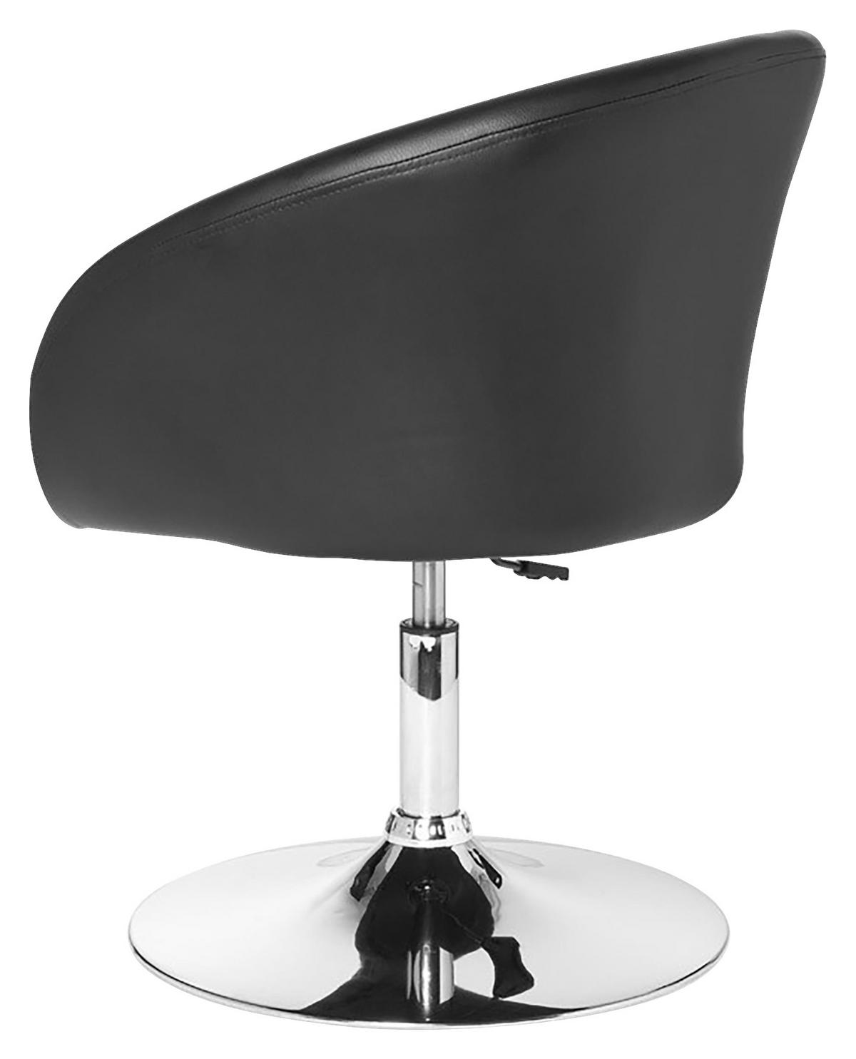 Drehstuhl Relaxsessel Schwarz - Chromfarben/Schwarz, MODERN, Textil/Metall (62/84/55cm) - MID.YOU