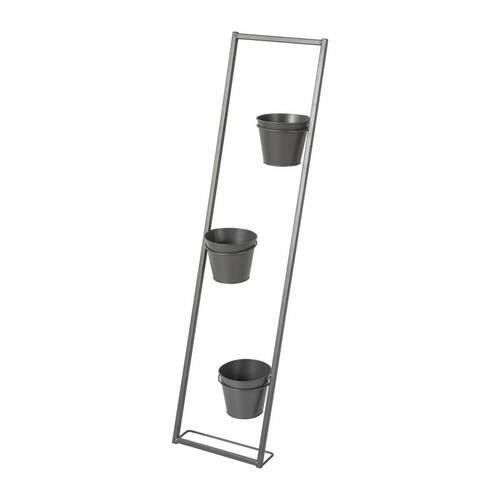 Übertopf in Grau - Grau, Trend, Metall (25/100/13cm)
