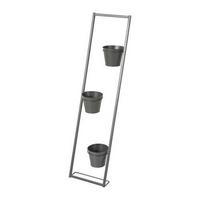 Übertopf in Grau - Grau, Trend, Metall (25/100/13cm)