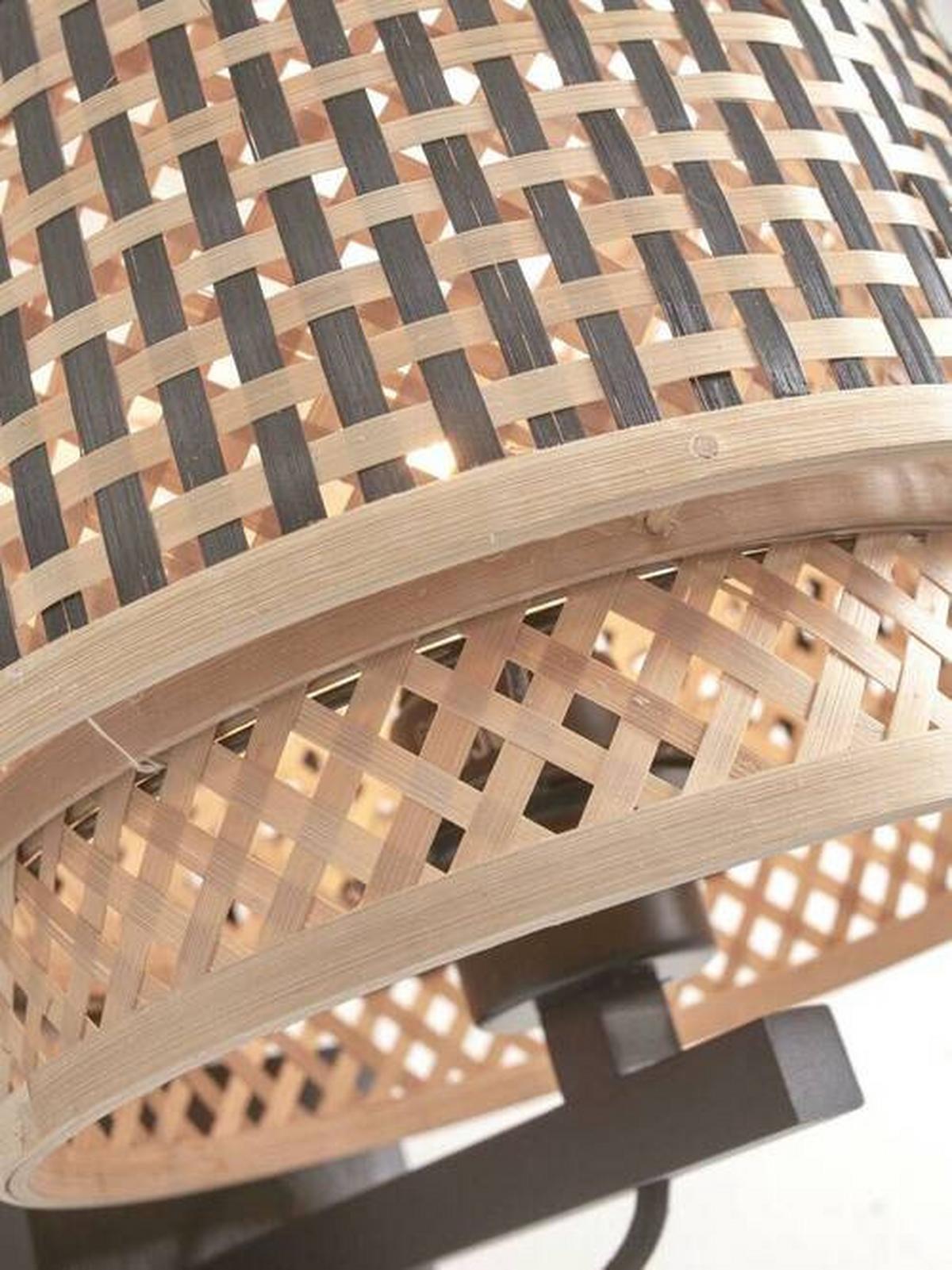 Stenska Svetilka Bhutan, Črna, Bambus - črna/naravne barve, Trend, les (25/29/25cm) - Good & Mojo