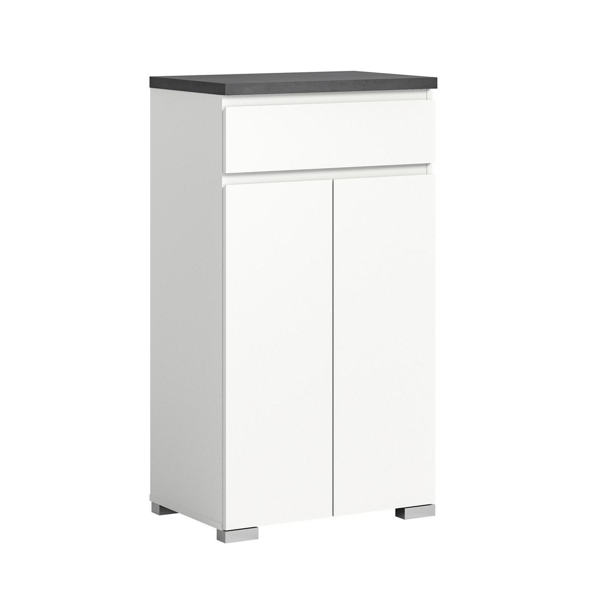 Ormarić Za Cipele Shoelove - bijela/siva, Moderno, drvni materijal (60/109/40cm) - Modern Living