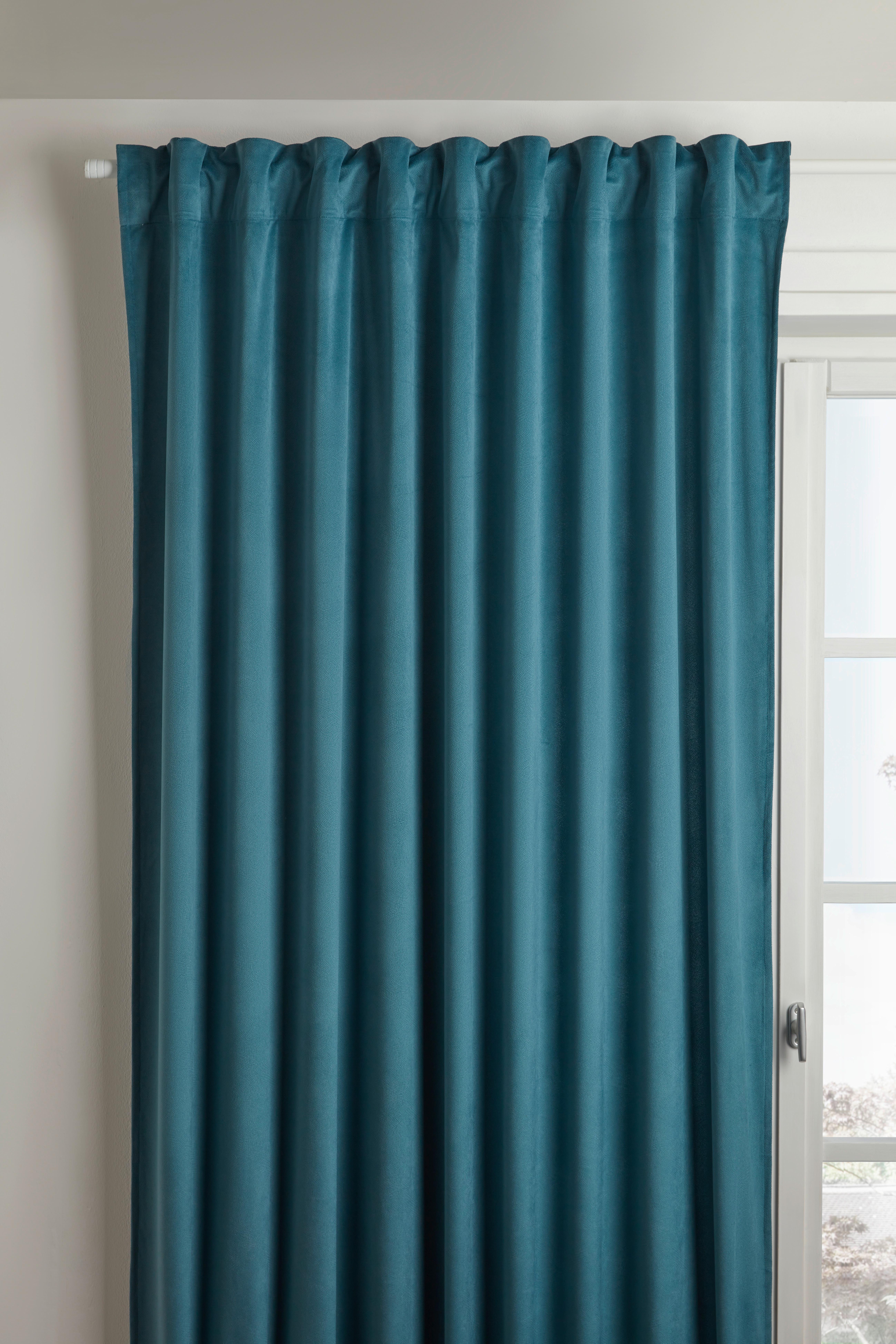 GARDINLÄNGD BIANCA - jadegrön, Klassisk, textil (140/245cm) - Modern Living