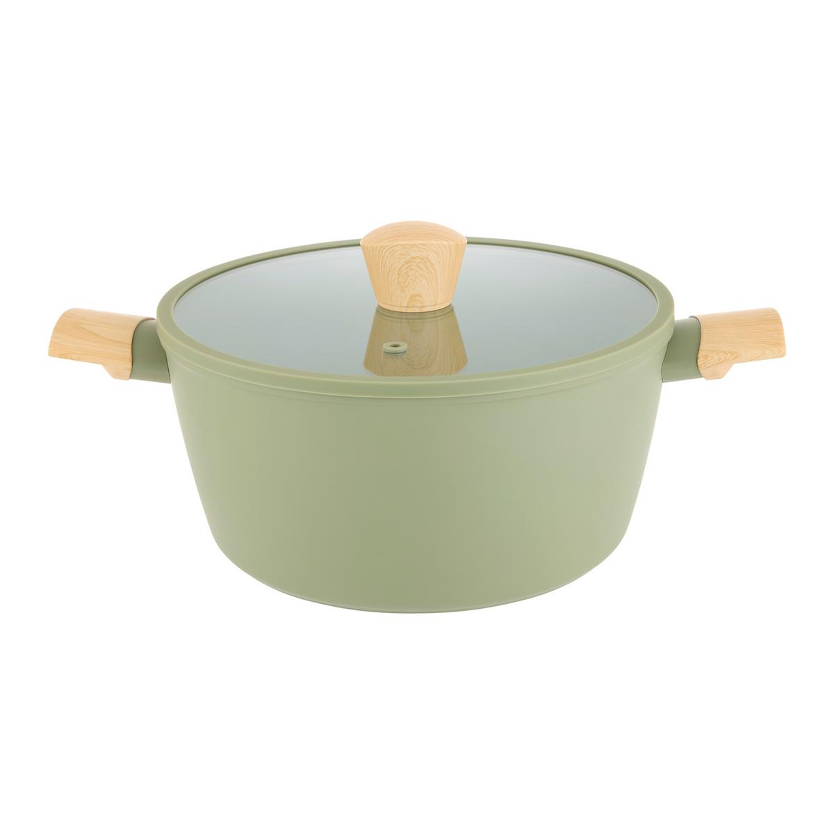 Kochtopfset Michael Grün, 11-teilig - Klar/Grün, MODERN, Glas/Kunststoff - Mömax