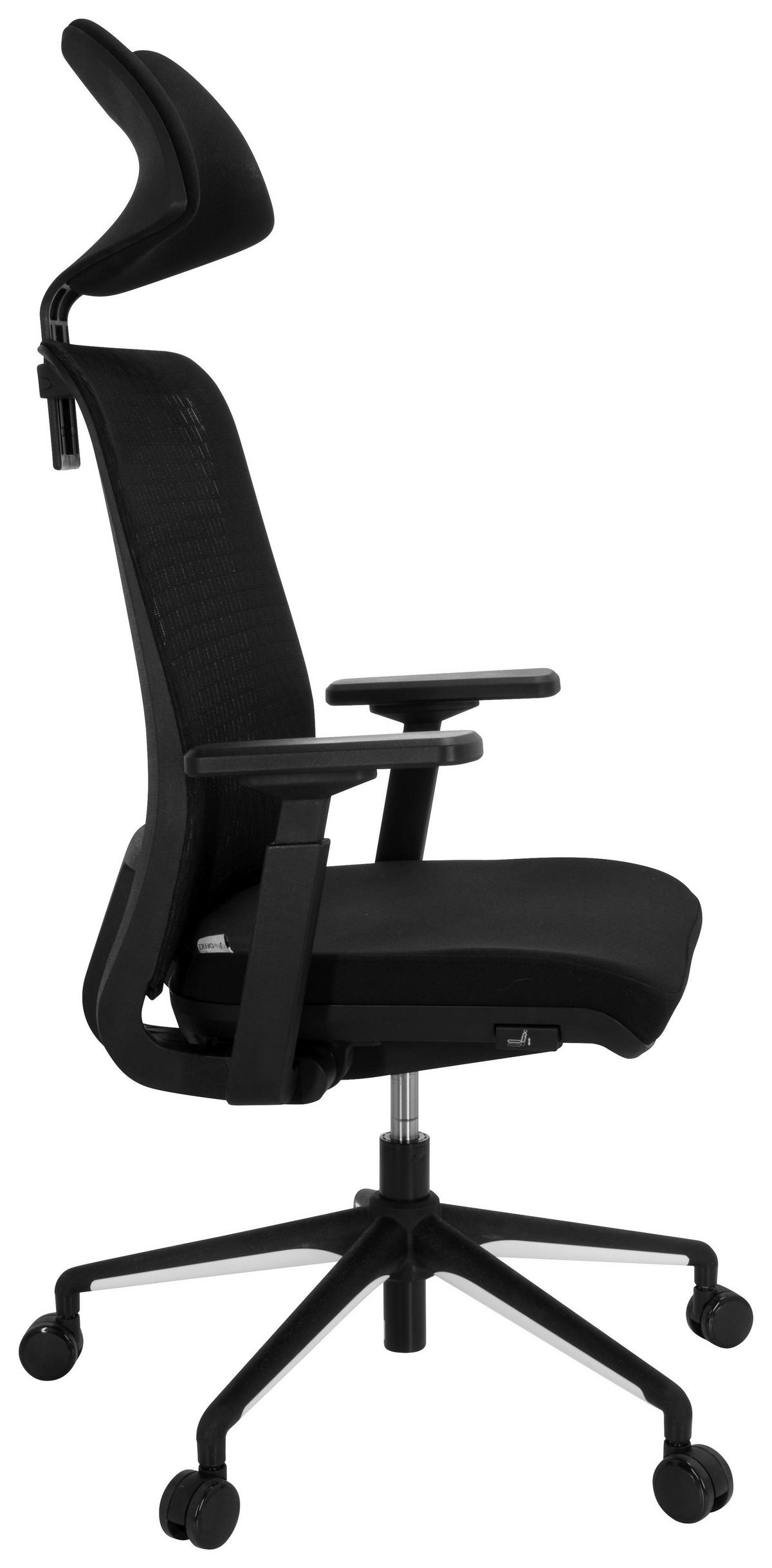 Pisarniški Stol Skate Ma, Črna - črna, Moderno, umetna masa/tekstil (62/146/63cm) - MID.YOU