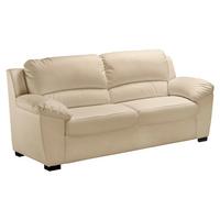 Dreisitzer-Sofa "Danilo" , beige - Beige/Schwarz, KONVENTIONELL, Kunststoff/Textil (182/90/90cm) - MID.YOU