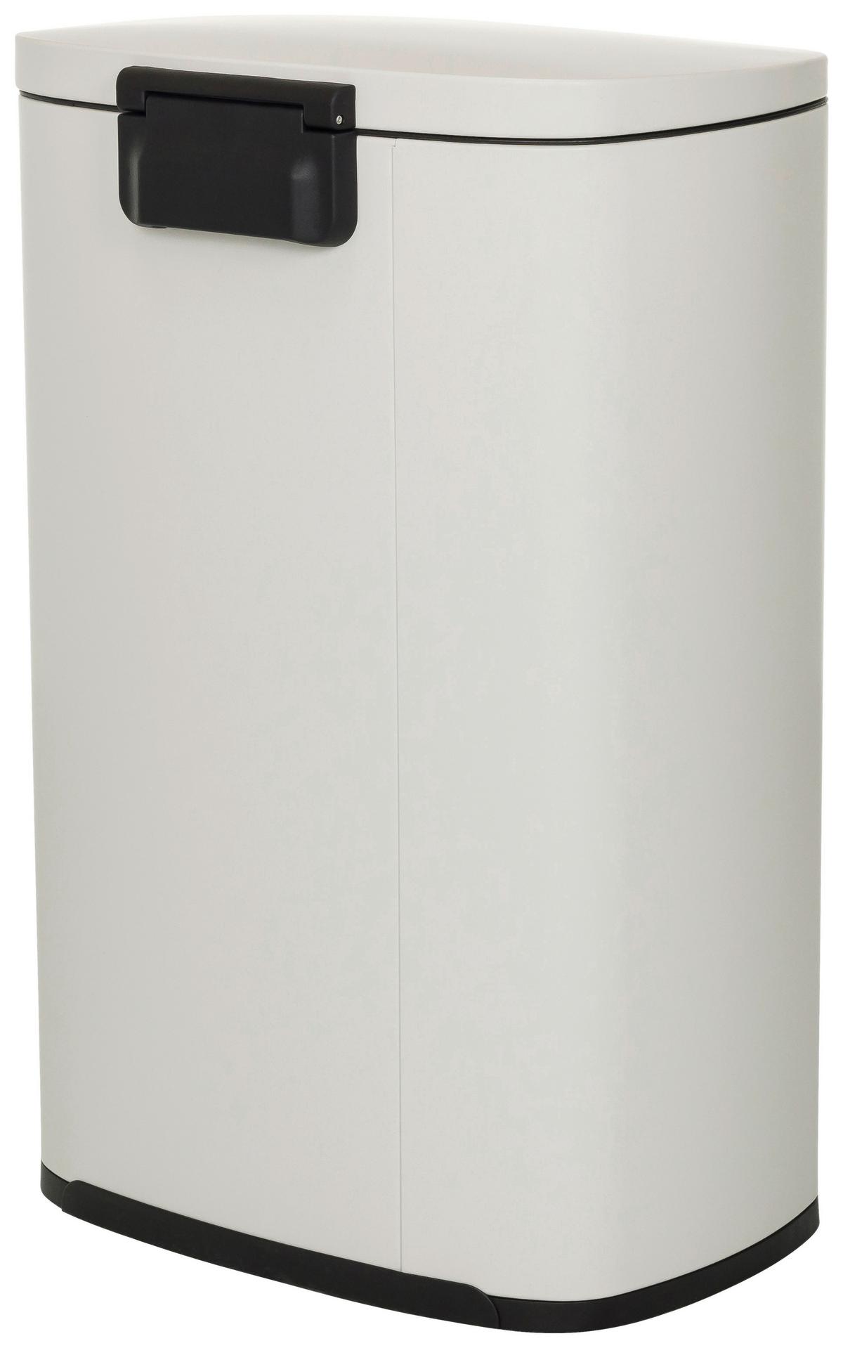 Abfallsammler Clean Beige ca. 30x64x42,5cm - Beige/Schwarz, MODERN, Kunststoff/Metall (30/64/42,5cm) - MID.YOU