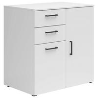 Kommode Multistauraum Weiss - Weiss/Anthrazit, Modern, Holzwerkstoff/Kunststoff (80/83/52cm) - Premium Living