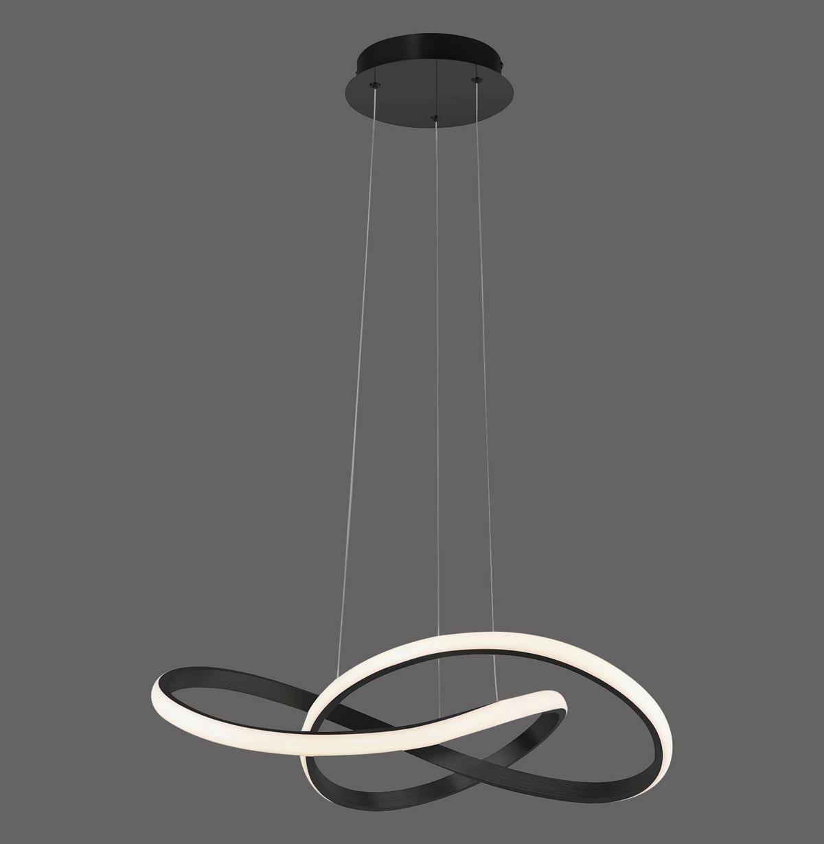 LED-Hängeleuchte Maria max. 29,50 Watt - Schwarz, Design, Metall (5,7/5,7/120cm)