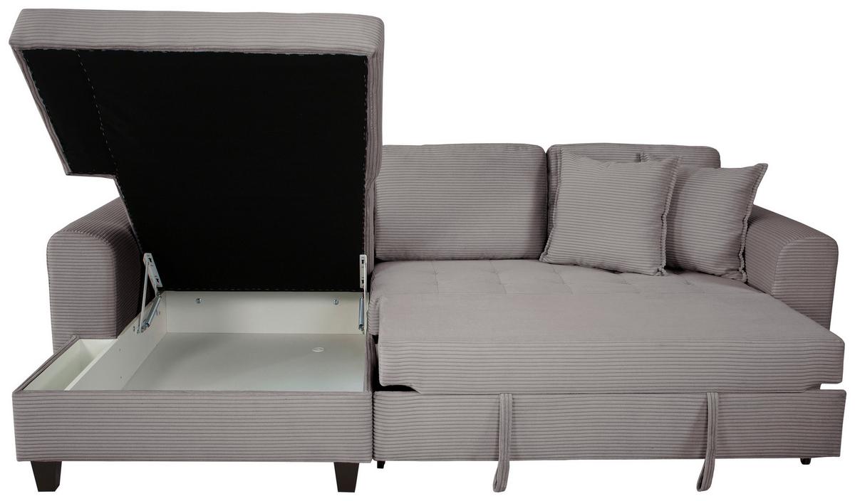 Kutna Garnitura Moritz - siva, Trend, tekstil (155/265cm) - Modern Living