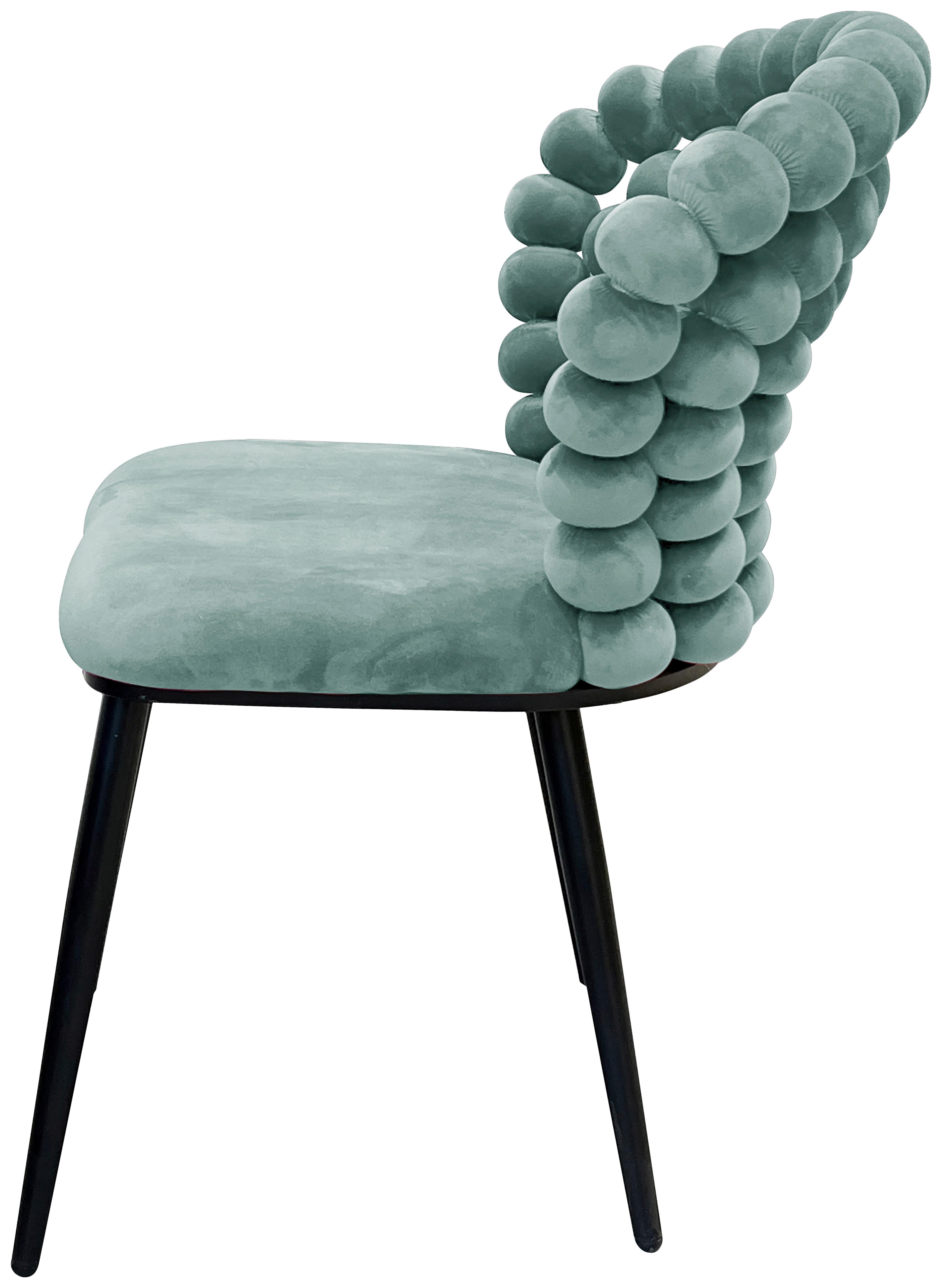 STOL LIA - grön/svart, Lifestyle, metall/trä (55/85/62cm) - Mömax