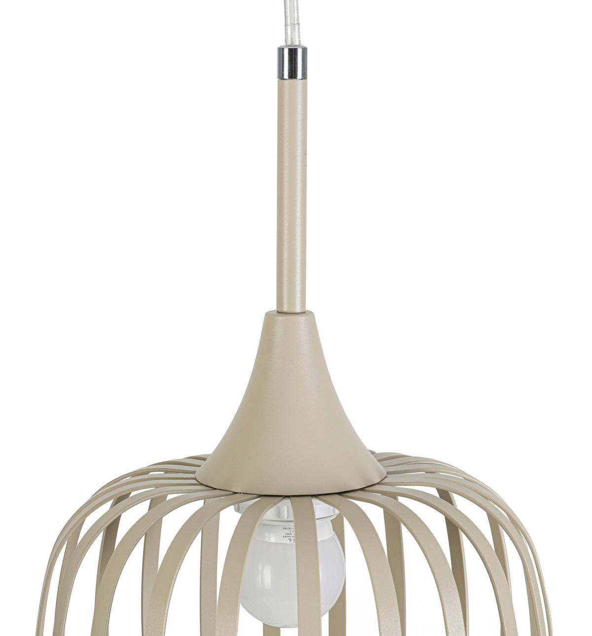 Hängeleuchte Martin Sandfarben max. 120 Watt - Sandfarben, MODERN, Kunststoff/Metall (90/21/150cm) - Mömax