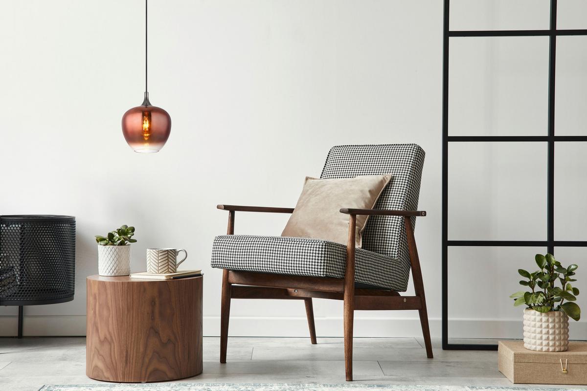 Függőlámpa 15548hg - fekete/rézvörös, Design, Üveg/fém (24/120cm) - Globo