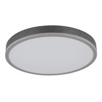 LED-DECKENLEUCHTE 416080AD2R DORO - Weiss/Dunkelgrau, Basics, Kunststoff/Metall (45/8,5cm) - Globo