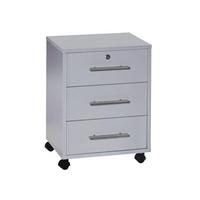 ROLLCONTAINER OFFICE EDITION - Silberfarben/Grau, LIFESTYLE, Holzwerkstoff/Metall (44/58/40cm) - MID.YOU