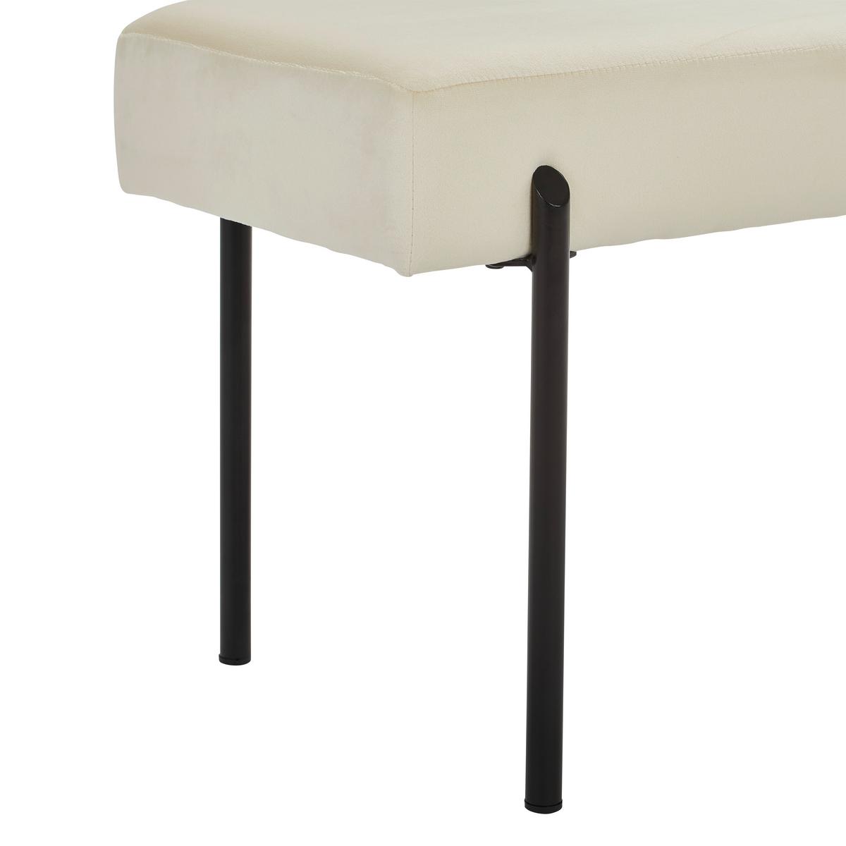 SIEDZISKO ANEMONE - czarny/biały, Modern, metal/tkanina (100/45/35cm) - PBJ