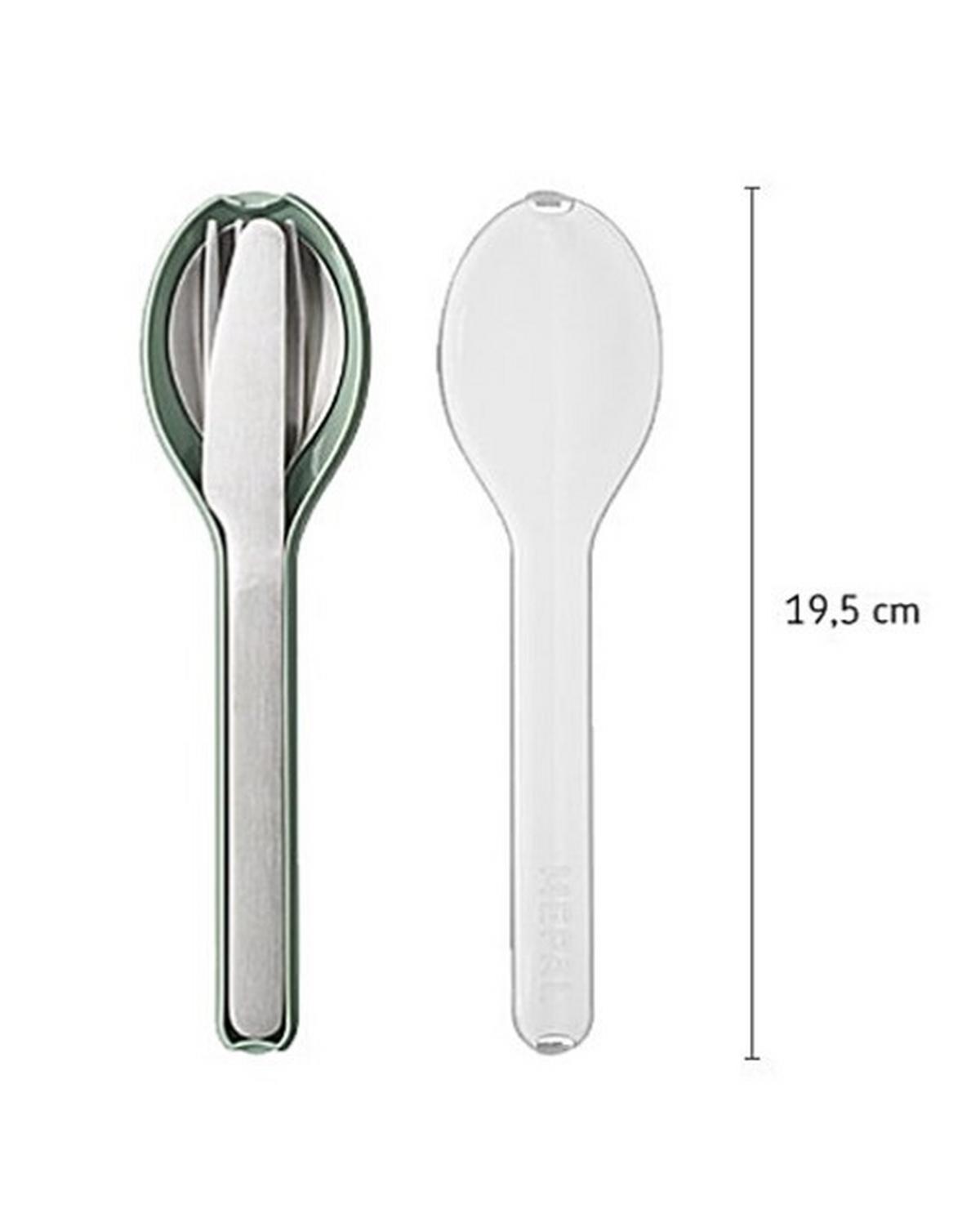 ZESTAW SZTUĆCÓW 105760094700 - szałwiowy, Konventionell, tworzywo sztuczne/metal (19,5/5,1/2,3cm) - Mepal