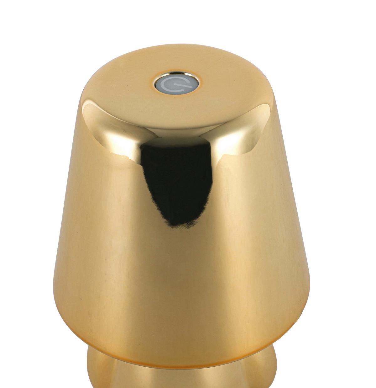 LED-Dekoleuchte Fesch Goldfarben max. 2 Watt - Goldfarben, MODERN, Kunststoff/Metall (10/10/18cm) - Mömax