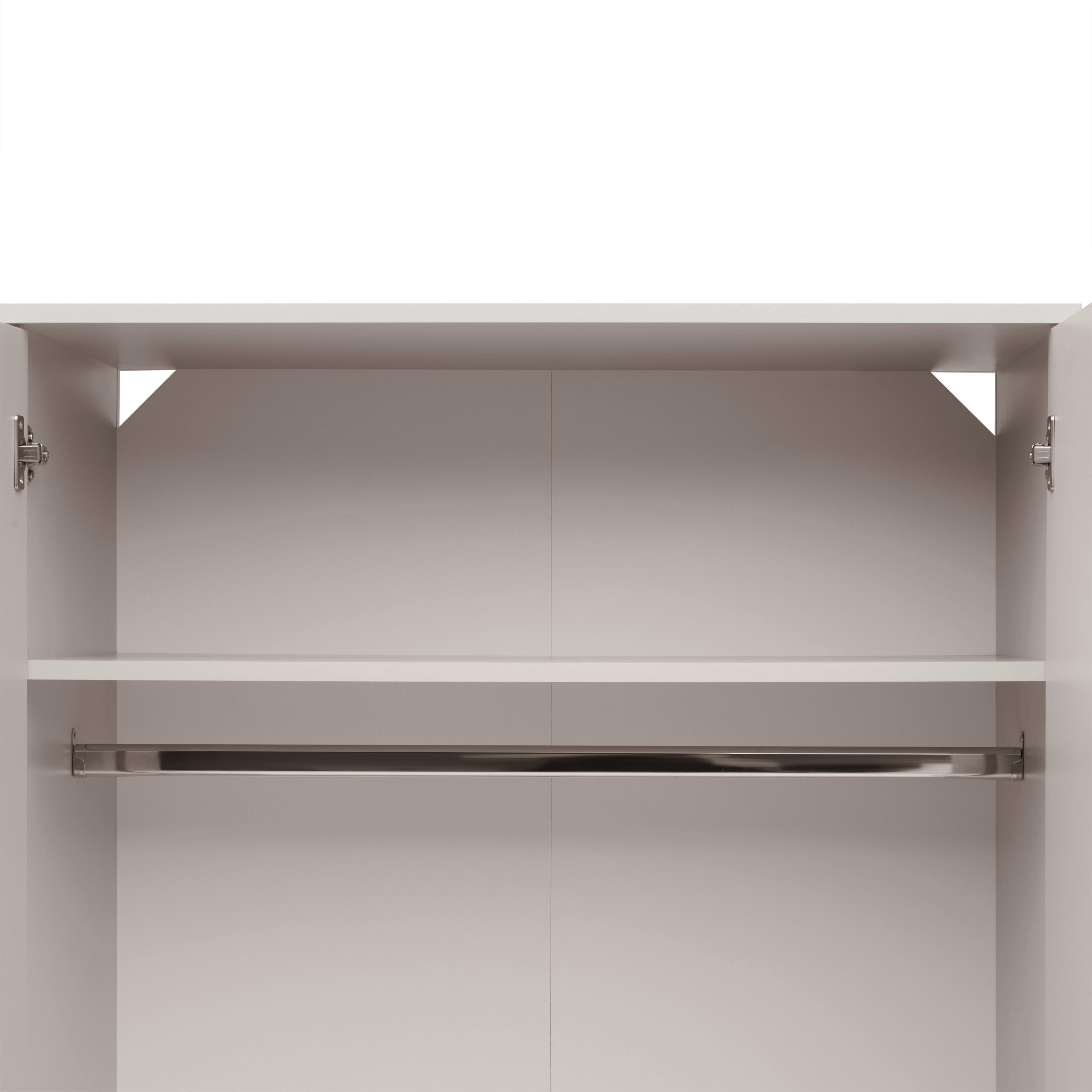 GARDEROB MED GÅNGJÄRNSDÖRRAR DUNE 4 -EXKLUSIV- - kashmir, Modern, metall/trämaterial (90/197/55cm) - Mömax