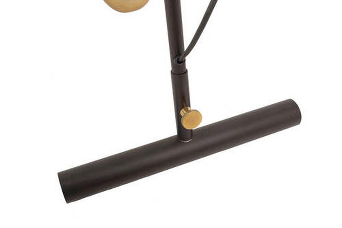 Stehleuchte Uzuhf-Gld - Goldfarben/Schwarz, Design, Kunststoff/Metall (30/148/42cm) - Kayoom