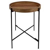 Stolić Klapp - boje bagrema/crna, Moderno, drvni materijal/drvo (40/49cm) - Modern Living