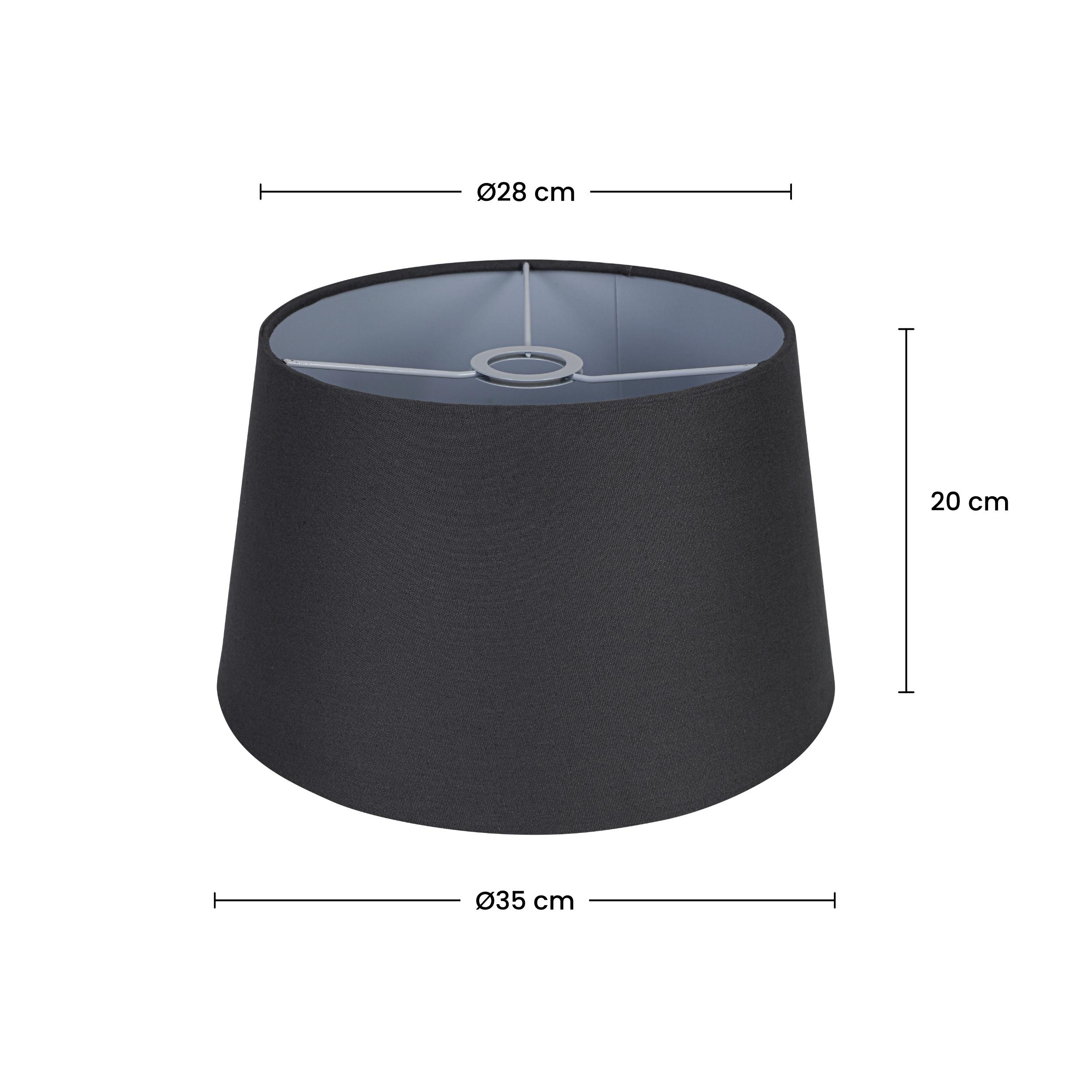 LAMPSKÄRM EMIL - vit/grå, Modern, metall/textil (35/35/20cm) - Mömax