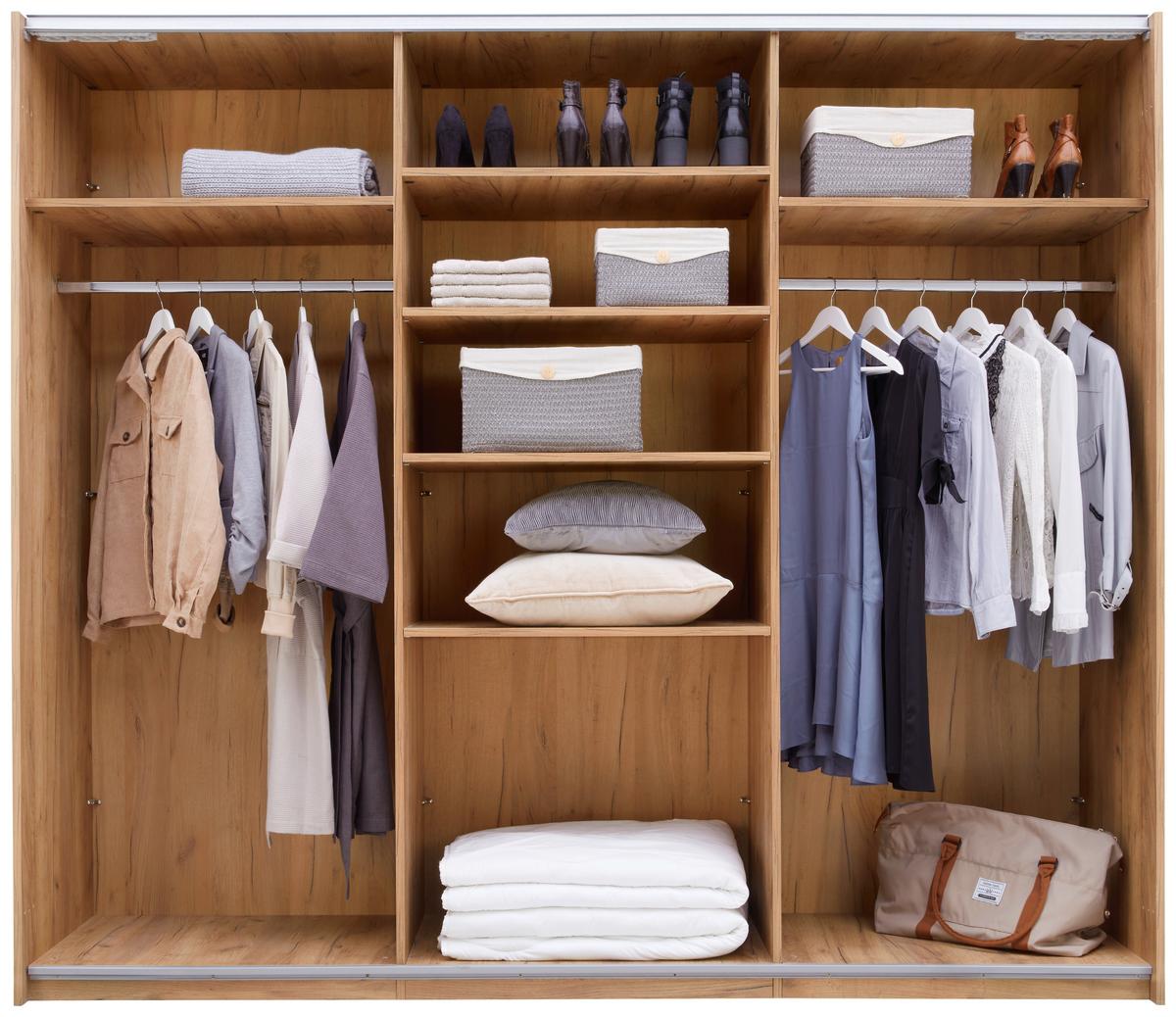 Schwebetürenschrank Monterray Eichefarben - Eichefarben, KONVENTIONELL, Holz/Holzwerkstoff (250/222/60cm) - ecoTree