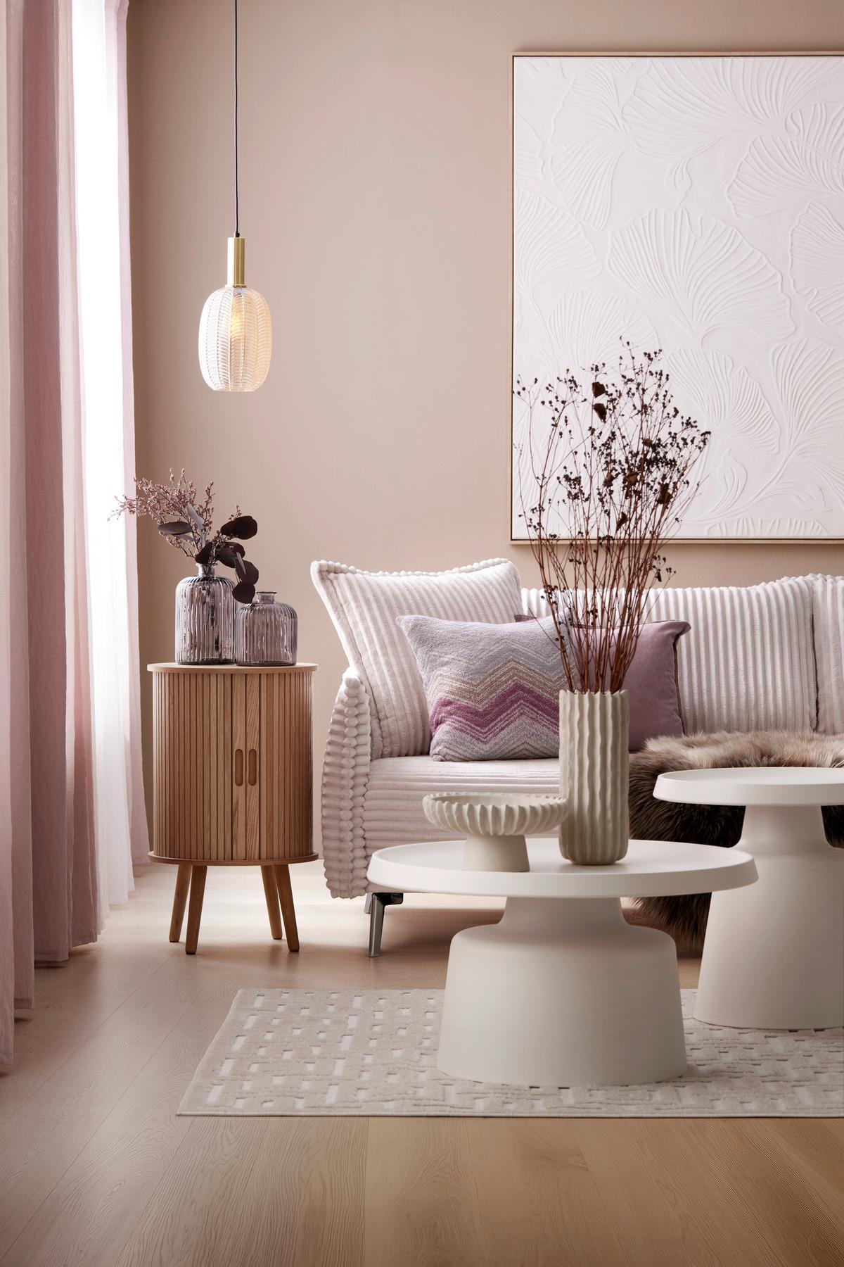 Končana Zavesa Ramona - bela, Moderno, tekstil (135/245cm) - Modern Living