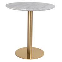 Esstisch Bolzano Grauweiß Marmoroptik - Messingfarben/Grauweiß, MODERN, Holzwerkstoff/Metall (70/70/75cm) - MID.YOU