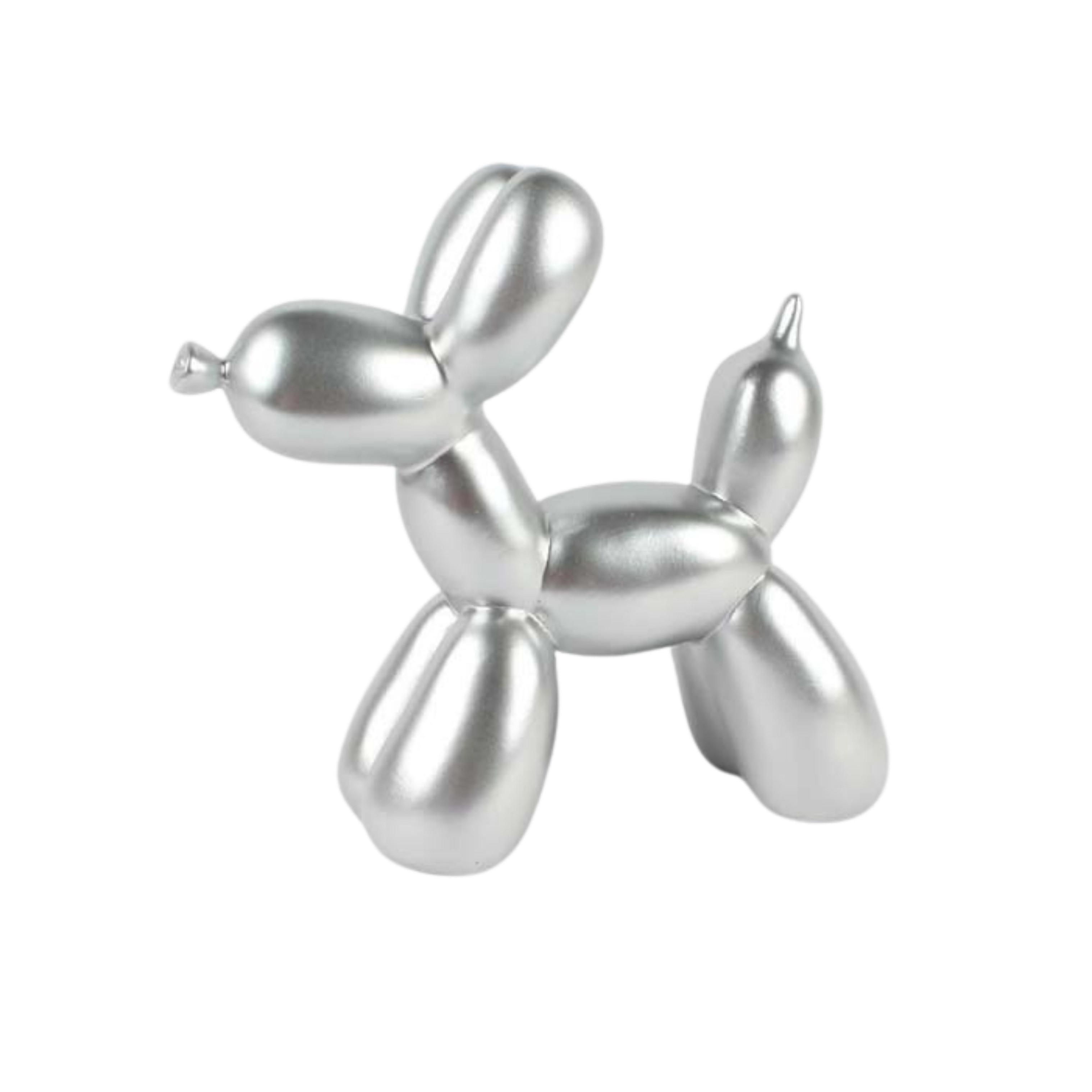 Dekor Kutya Silver Doggy - ezüst, Modern, műanyag (20/7,5/18cm)