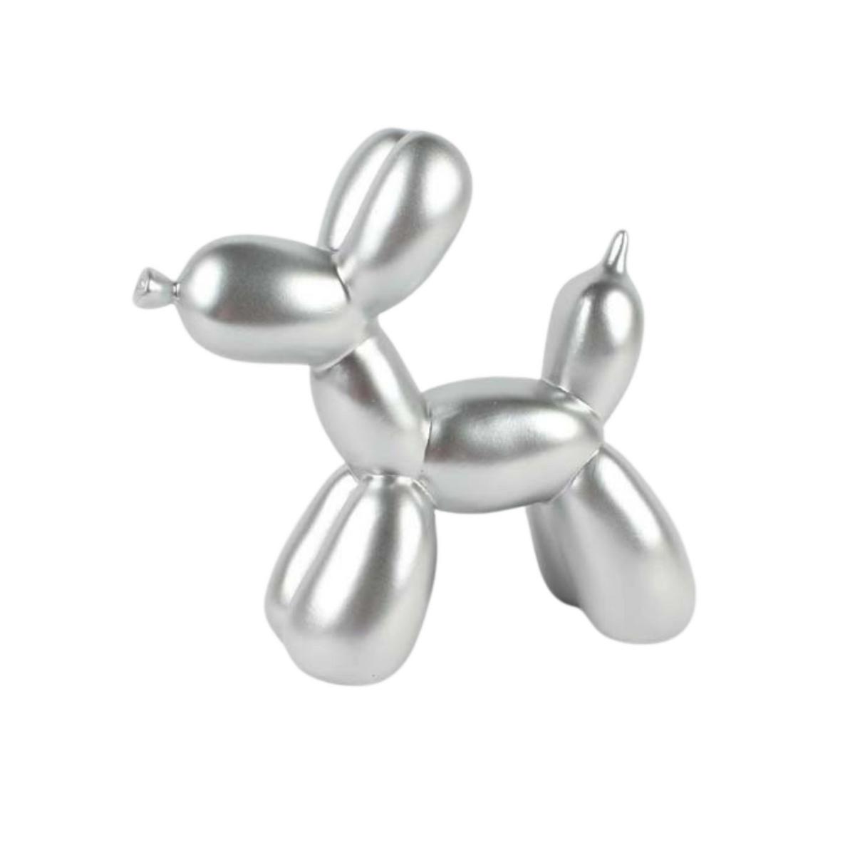 Dekor Kutya Silver Doggy - ezüst, Modern, műanyag (20/7,5/18cm)