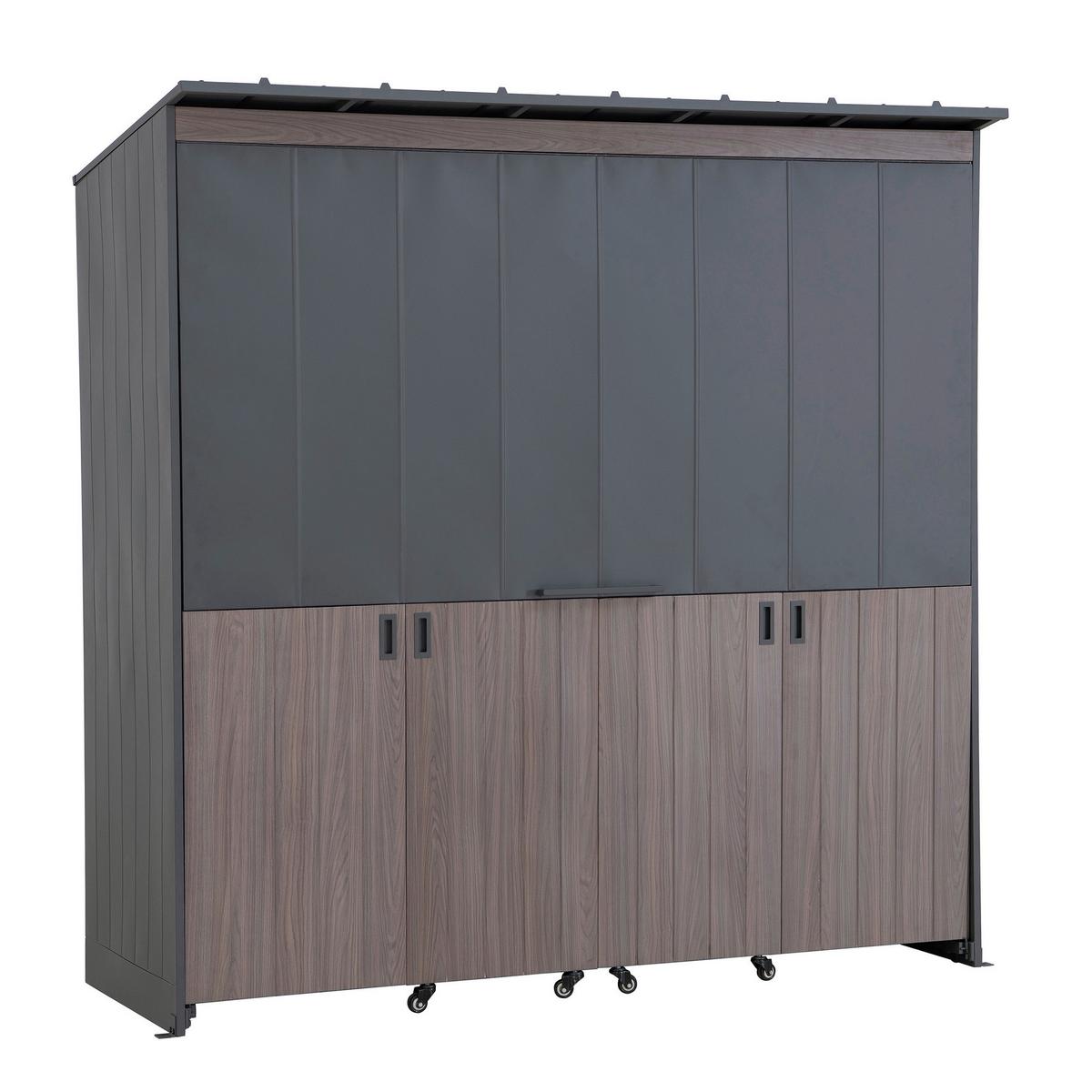 Gartenhaus Mambo Anthrazit/Dunkelbraun - Anthrazit/Dunkelbraun, Basics, Metall (220/226/94cm) - Modante