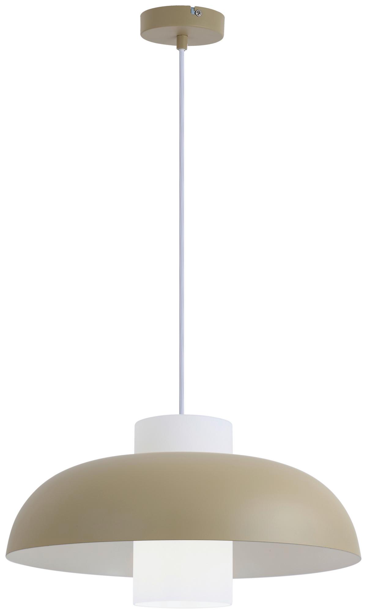 LAMPA WISZĄCA JULIE - biały/kolor piaskowy, Trend, metal/szkło (38/120cm) - Collet's Monde