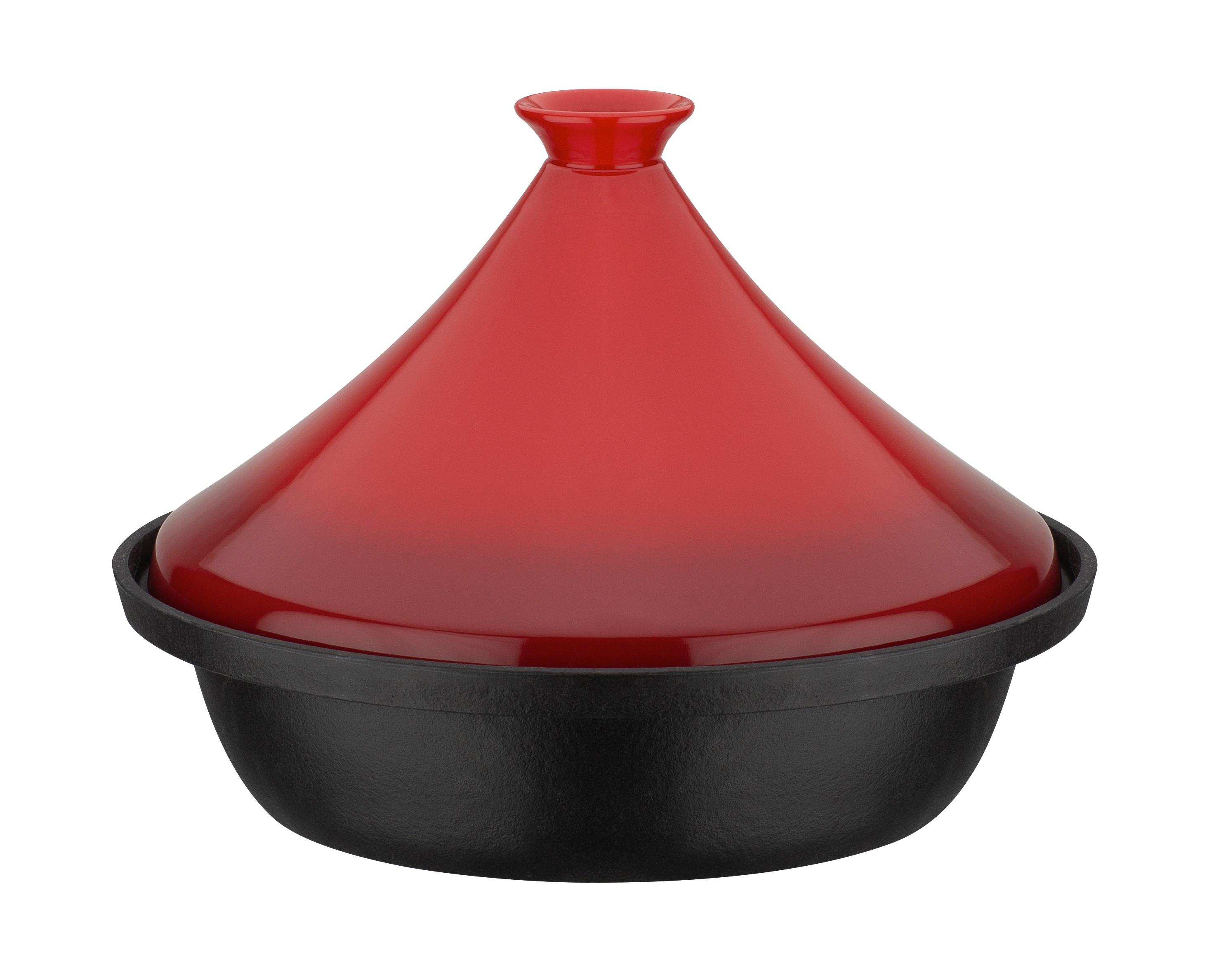 Lonec Za Dušenje Tajine Red - rdeča/črna, Basics, kovina/keramika (30cm) - GSW