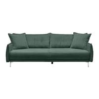 Bigsofa Kiss Dunkelgrün - Chromfarben/Dunkelgrün, MODERN, Metall (241/90/117cm) - Mömax