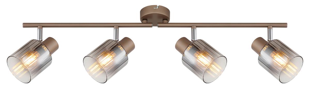 Strahler 54318-4 Walton - Klar/Chromfarben, Design, Glas/Metall (70/8/15cm) - Globo